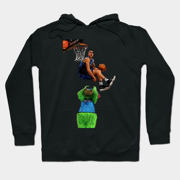 Aaron Gordon Dunk over Orlando Mascot Hoodie by Playful Creatives